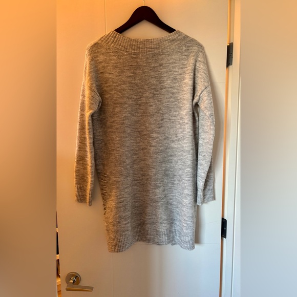 Dex long sleeve stretch wool dress with side knit details. Size M. - Picture 2 of 7